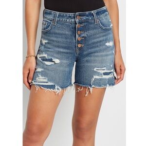 m jeans by maurices™ 90s High Rise Ripped 5in Short
